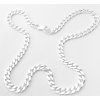 Silver Curb Chain Necklace 6mm  45-60cm 35-46g